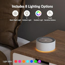 Kipcush White Noise Sound Machine with Nursery Lamp, Mood Lighting, 7 Colour Night Light, 30 Soothing Sounds for Baby/Adult. Timer, Plug in, Memory Function, Touch Control by TinyTreasures Baby Boutique