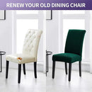 Joccun Chair Covers for Dining Room Set of 8, Dining Chair Slipcovers Stretch Dining Room Chair Covers Seat Protector,Washable Parsons Chair Cover for Home,Hotel,Banquet(Hunter,8 Pack) by CozyNest Decor