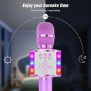 BONAOK Karaoke Microphone for Kids & Adults - Bluetooth Microphones Singing Mic with Disco Lights, Echo Effect, Built-in Speaker Portable Karaoke Player for Party Travel Gifts Q78(Light Purple) by TinyTreasures Baby Boutique