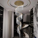 Chandeliers for Living Room 38-Lights Modern Crystal Light Extra Large Chandelier Light Fixture Entryway Foyer High Ceiling Chandeliers Lighting with Sloping Ceiling (Gold Chandelier) by CozyNest Decor