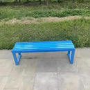 Weatherproof Metal Dining Bench, Outdoor Bench Backless Patio Bench 2-Person Farmhouse Bench Garden Bench for Kitchen, Living Room, Entryway(Blue,47in) by GreenHaven Gardens