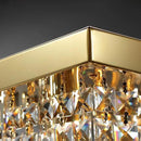 10 Lights Modern Crystal Chandelier, Gold K9 Rectangle Rectangular Chandeliers,Luxury Flush Mount Pendant Ceiling Light for Dining Room Kitchen Island L47''xW10''xH10'' by CozyNest Decor