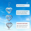 Bird Deterrents for Outside, Reflective 3D Stainless Steel Wind Spinners, Garden Decor, Bird Scare Devices to Keep Woodpeckers, Pigeons Away from Your House, Patio, Orchards by GreenHaven Gardens