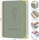 Undated Weekly Planner, Weekly To Do List Notebook with Goal & Habit Tracker Organizer, A5 5.8" x 8.0" Weekly Planner Notebook with Spiral Binding for Men or Women by TinyTreasures Baby Boutique