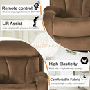 Power Lift Chair Recliners for Elderly, Modern Adult Power Lift Recliner, Velvet Upholstery Electric Lift Chair Recliner with Side Pocket for Living Room (Brown) by CozyNest Decor