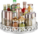 Lazy Susan Turntable Organizer, 13 inch Large Rotating Spice Rack Lazy Susan for Dining Table Top Cabinet Countertop Pantry Kitchen Cupboard Bathroom White by CozyNest Decor