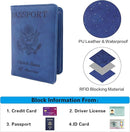 Melsbrinna Rfid Passport Holder for Travel women/Men, Cute Passport Wallet Rfid Blocking Card Slots, Rfid Passport Cover/CaseTravel Wallet, Passport Book Holder (1, Blue5) by TinyTreasures Baby Boutique