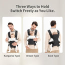 Baby Sling Carrier,4-in-1 Ergonomic Baby Backpack Front Carrier,Newborn to Toddler Wrap Lightweight Adjustable Baby Sling,Black by TinyTreasures Baby Boutique