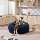 Bean Bag Chair 5Ft, Memory Foam Filled, Large Beanbag Chairs for Adults and Teens, Soft Sofa with Removable Flannel Cover, Round Couch for Living Room Bedroom College Dorm (Blue, 5FT-60×60"×24") by CozyNest Decor
