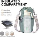 Water Bottle Bag 40 oz Crossbody Holder for Walking Hiking Insulated Carrier Purse with Adjustable Strap by TinyTreasures Baby Boutique