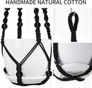 3 Pack Macrame Plant Hanger - 43"/35"/29" Different Sizes, Hanging Planter Basket Flower Pot Holder for Indoor Outdoor, with Wood Beads, Boho Home Decor, Black (POTS NOT Included) by GreenHaven Gardens