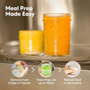 KeaBabies 4pk 8oz Glass Baby Food Containers with Lids - Leak-Proof, Microwavable Small Glass Jars, Baby Purees & Toddler Snack Storage Containers, BPA-Free, Dishwasher & Freezer Safe (Kea) by TinyTreasures Baby Boutique