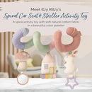 Itzy Ritzy Spiral Car Seat & Stroller Activity Toy - Stroller & Car Seat Toys for Ages 0 Months and Up - Hanging Toys Include Dangling Ring, Mirror and Textured Ribbons (Pastel Rainbow) by TinyTreasures Baby Boutique