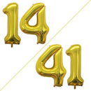 GOER Number 14 Balloons for 14th Birthday Sweet 14 Party Decorations,42 Inch Jumbo Foil Helium 41 Balloons for 41st Birthday Party Decoration (Gold) by TinyTreasures Baby Boutique