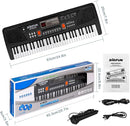 M SANMERSEN Piano for Kids with Microphone, Keyboard Piano for Beginners Electronic Keyboard 61 Keys with Dual Speakers/LED Display/AUX-in Jack/Music Stand Piano Toys for Boys Girls Ages 3-12 by TinyTreasures Baby Boutique