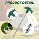 Hicarer 20 Pcs 20 Pcs 8'' Screw in Tent Stakes Heavy Duty Ground Metal Stakes for Inflatables with Hex Head Driver for Outdoor Camping Tent Inflatable Garden Decor (Dark Green) by CozyNest Decor