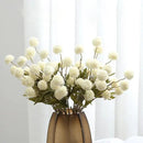 Faux White Kiku Flower, 10 Stems with 5 Heads Each & 4 Branches Eucalyptus Stems, Artificial Small Mini Chrysanthemum Flowers for Aesthetic Room Decor, Floral Arrangements Centerpiece by CozyNest Decor
