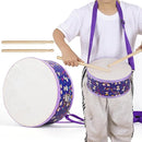 Kids Drum Set with Adjustable Strap: Toddler Musical Instrument for Ages 3-5, Wearable Drum Kit with Drumsticks, Educational Percussion Toy for Rhythm Music Development (Purple) by TinyTreasures Baby Boutique