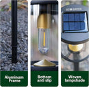 EcoGreen Outdoor Pathway Solar Light, 4pcs Pack,Garden Patio Balcony Walk Way Lights, Aluminum Leg, 5000K Daylight, Waterproof, 4.76 * 23.07in by CozyNest Decor