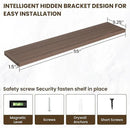 55 Inch Floating Shelves, 55"x9.25"x1.5" Inch Deep Floating Shelves for Wall, Wooden Shelves for Bathroom, Bedroom, Living Room, Walnut by CozyNest Decor