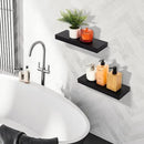 Sorbus Floating Shelves for Wall, Bathroom Shelves Wall Mounted for Kitchen, Bedroom, Bathroom Storage Over Toilet, Hanging Book Shelf for Wall Home Decor Living Room (Black, 2 Pack) by CozyNest Decor