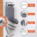 Xabitat Full Size Ironing Board 57" X 15" with Wall Mount Hanger, Full Metal Construction Iron Board, Built in Iron Caddy, Heat & Scorch Resistant Fabric, Cord Holder, Anti-Skid Feet, Heavy Duty by CozyNest Decor