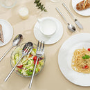 KINGSTONE Silverware Set with Serving Utensils, 65-Piece Forged Flatware Set Cutlery Set Premium Stainless Steel, Service for 12, for Kitchen, Home, Wedding, Party, Mirror Polished and Dishwasher Safe by CozyNest Decor