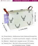 Rectangular Storage Basket Fabric Organizer Bin for Toys,Books,Clothes,Gifts,Pets-Perfect for Home,Office,Nursery,Dorm,Shelf(Rec grey deer) by TinyTreasures Baby Boutique