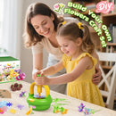 TingingYuli Arts and Crafts Kit for Kids Ages 4-8, Flower Bouquet Toys,DIY Flower Market Toys,Build Your Bouquet,Educational Christmas Birthday Gifts for 3 4 5 6 7 8 9 Year Old Girls-Green by TinyTreasures Baby Boutique