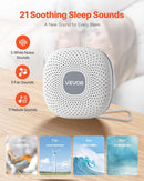 VEVOR Sound Machine, 21 Soothing Sleep Sounds, 3-in-1 Portable and Hangable White Noise Sound Machine with Auto-Off Timer, Soft Ring Light and Memory Function, for Baby, Adults, Home, Office & Travel by TinyTreasures Baby Boutique