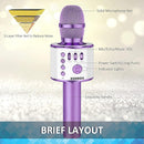 BONAOK Wireless Bluetooth Karaoke Microphone, 3-in-1 Portable Handheld Mic Speaker Machine for All Smartphones, for Girls Boys Kids Adults All Age Q37(Light Purple) by TinyTreasures Baby Boutique