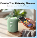 Tribit Portable Bluetooth Speaker StormBox Mini+, 12W Shower Speaker with 360°Surround Sound, 12H Playtime, Custom EQ, BT5.4, IPX7 Waterproof, RGB Lights, Type-C, AAC/SBC, TWS, Party/Beach/Gift (Blue) by TinyTreasures Baby Boutique