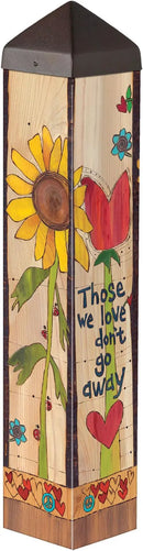 Studio M Art Pole, PVC Weather Resistant Pole with Vinyl Bowl 20 inches Tall Outdoor Decoration for Gardens, Patios, Yards, Landscaping and Birding Accessories, Those We Love Don't Go Away by GreenHaven Gardens