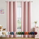 MIULEE Baby Pink Blackout Curtains for Girls Bedroom Living Room 86 Inches Long 2 Panels, Nursery Thermal Insulated Room Darkening Drapes Solid Grommet Top Noise Reducing Window Curtains 40x86 Inch by TinyTreasures Baby Boutique