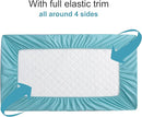 NTBAY 2 Pack Waterproof Crib Mattress Protector, Quilted 28"x52" Toddler Fitted Sheet - Machine Washable - Soft and Breathable Mattress Pad Cover for Crib, Nursery, Daycare, Cot, Aqua by TinyTreasures Baby Boutique