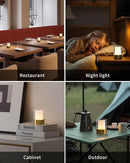 LED 4" Small LED Battery Operated Lamp Set of 2, Cordless Rechargeable Table Lamp, Mini Night Light, Waterproof Outdoor Desk Lamp for Bathroom Bar Dining Room Nursery Baby Coffee Shop (Bronze) by CozyNest Decor