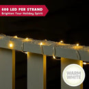 Joiedomi 600 LED Christmas Lights Outdoor,197 FT Warm White Christmas Tree Lights with 8 Modes Timer, PVC Clear Wire String Lights with Reel for Indoor Outdoor Holiday Xmas Eve Night Decorations by GreenHaven Gardens