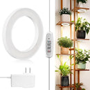 LORDEM 6.3” Ceiling Grow Light for Indoor Plants, 72 LEDs Full Spectrum Halo Plant Light, Under Cabinet Growing Lamp with 4/8/12H Auto Switch, 4 Dimmable Brightness Levels, Ideal for Pot Plants by GreenHaven Gardens
