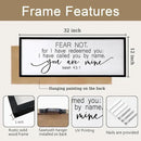Fear Not for I Have Redeemed You Sign Framed Wall Art, 32''×12'' Rustic Religious Christian Isaiah 43:1 Bible Verse Sign, Horizontal Holy Inspirational Catholic Scripture Decor by CozyNest Decor