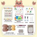 LoopMap Crochet Kit for Beginners - DIY Amigurumi Bear with Removable Dress & Accessories - Step-by-Step Video Tutorials, Extra Yarn, Crochet Tools, Handmade Gift for Kids & Adults (Bear K01, Yellow) by TinyTreasures Baby Boutique