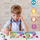 Wooden Puzzles for Kids Ages 4-6, 4 Packs 24 PCs Unicorn Mermaid Princess Fairy Jigsaw Puzzles, Preschool Educational Brain Teaser Toys for Girls 3 4 5 6 Years Old. by TinyTreasures Baby Boutique