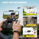 DEERC Drone with Camera 1080P, D20S FPV Mini Drones for Kids Adults Beginner; Foldable RC Quadcopter with Brushless Motor, 2 Batteries, Altitude Hold, Optical Flow, 3D Flips, Toy Gifts for Boys Girls by TinyTreasures Baby Boutique