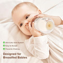 Natural Anti-Colic Baby Bottles That Mimic Breastfeeding Newborn Breast Like Nursing Bottle 0+ Months, 8 Ounce,1pack by TinyTreasures Baby Boutique