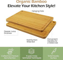 Cutting Board For Kitchen Natural Bamboo With Smooth Finish & Deep Juice Groove – L (15x10) – Great For Slicing, Serving by GreenHaven Gardens