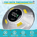 TKY Baby Bath Thermometer with Floating Toys - Digital Water & Room Temperature Monitor, Rechargeable Thermometer with Alerts for Newborn Bath Essentials, Infant Safety by TinyTreasures Baby Boutique
