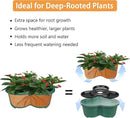 VECELO 5 Tier Vertical Garden Planter, Self Watering Stackable Planters with Wheels for Strawberries, Herbs, Flowers, Vegetables, Dark Green by CozyNest Decor