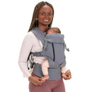 Beco 8 Hybrid Baby Carrier from Newborn to Toddler (7-45lbs) - All in One Mesh Front and Hip Carrier Backpack with Adjustable Seat - Cooling, Ergonomic and Comfortable - Dark Grey by TinyTreasures Baby Boutique
