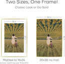 Homeforia 20x30 Poster Frame Gold, High End Metal 20 x 30 Picture Frames with Mat 16 by 24 Photo, 20x30 Gold Frame Matted to 16x24 Print, 30x20 Large Hanging Frames, Tempered Glass, Wall Kit, Set of 1 by CozyNest Decor