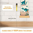 Customize Name Canvas Growth Chart for Kids, Dinosaur Unisex Kids Room Wall Decor, Measuring Height Chart, Wall Tape with Height Chart for Kids, Foldable Height Tracker, Lightweight by TinyTreasures Baby Boutique