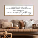 The Best Things in Life Wall Decor Sign 40 x 15 Inch Memories Inspirational Quotes Wood Framed Family Entryway Living Room Home Wall Art for Farmhouse Bedroom Room (Wood) by CozyNest Decor